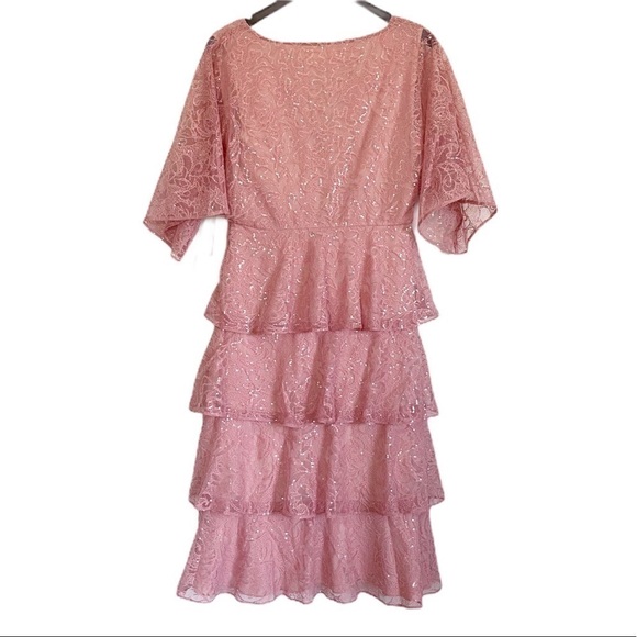 NWT TULAROSA Autumn Dress Lace Sequin Dusty Rose M - Picture 10 of 12